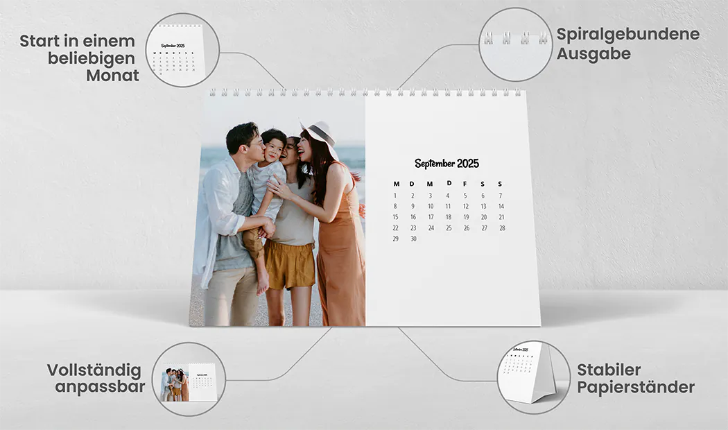 Personalisierter Tischkalender