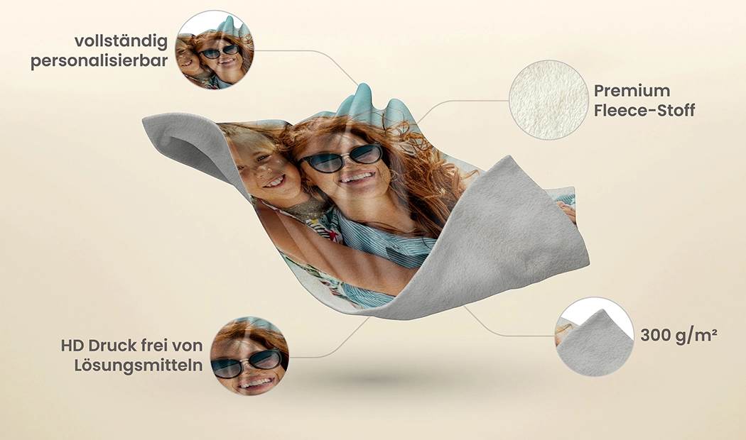 Fotodecke Schwarz-Weiß-Collage Bild
