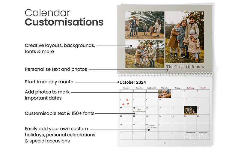 Personalisierter Küchenkalender