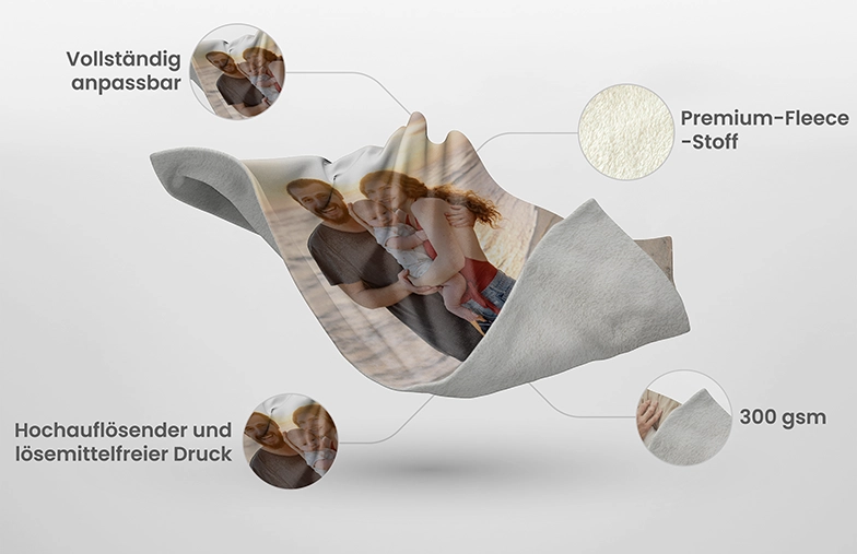 Fotodecke Schwarz-Weiß-Collage-Bild